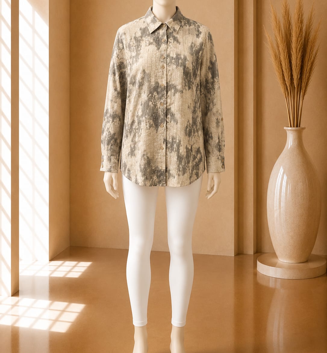Stone Abstract Print Shirt