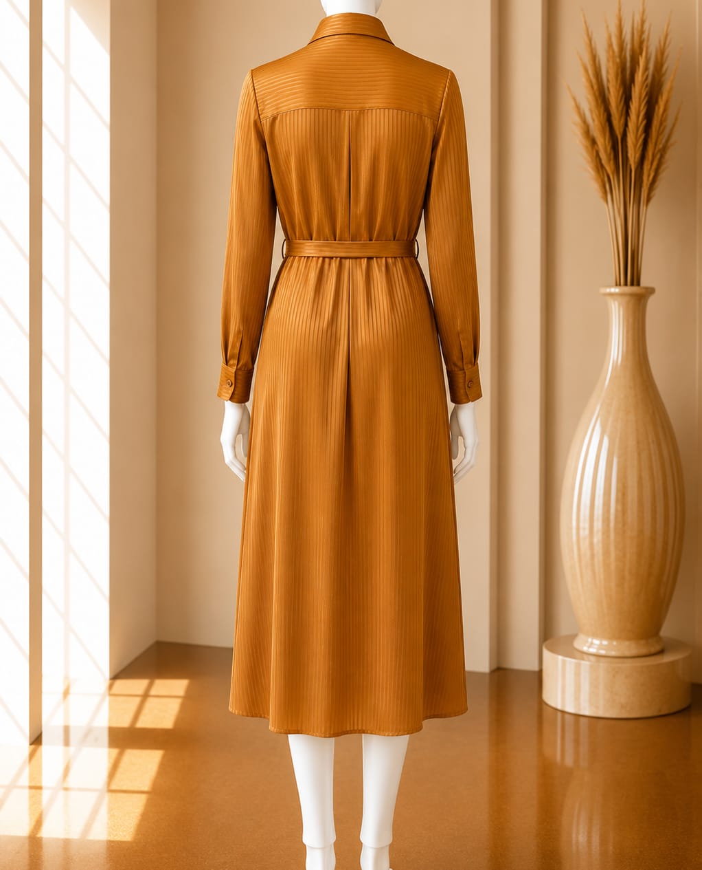 Amber Ridge Belted Shirt Dress
