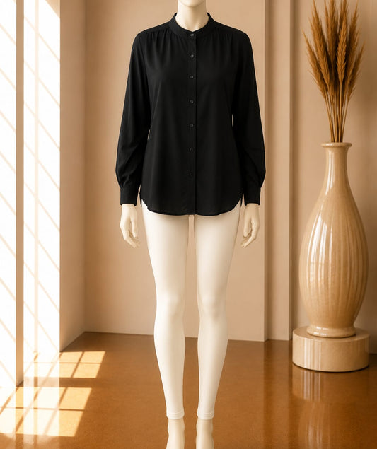 Noir Harmony Shirt Dress