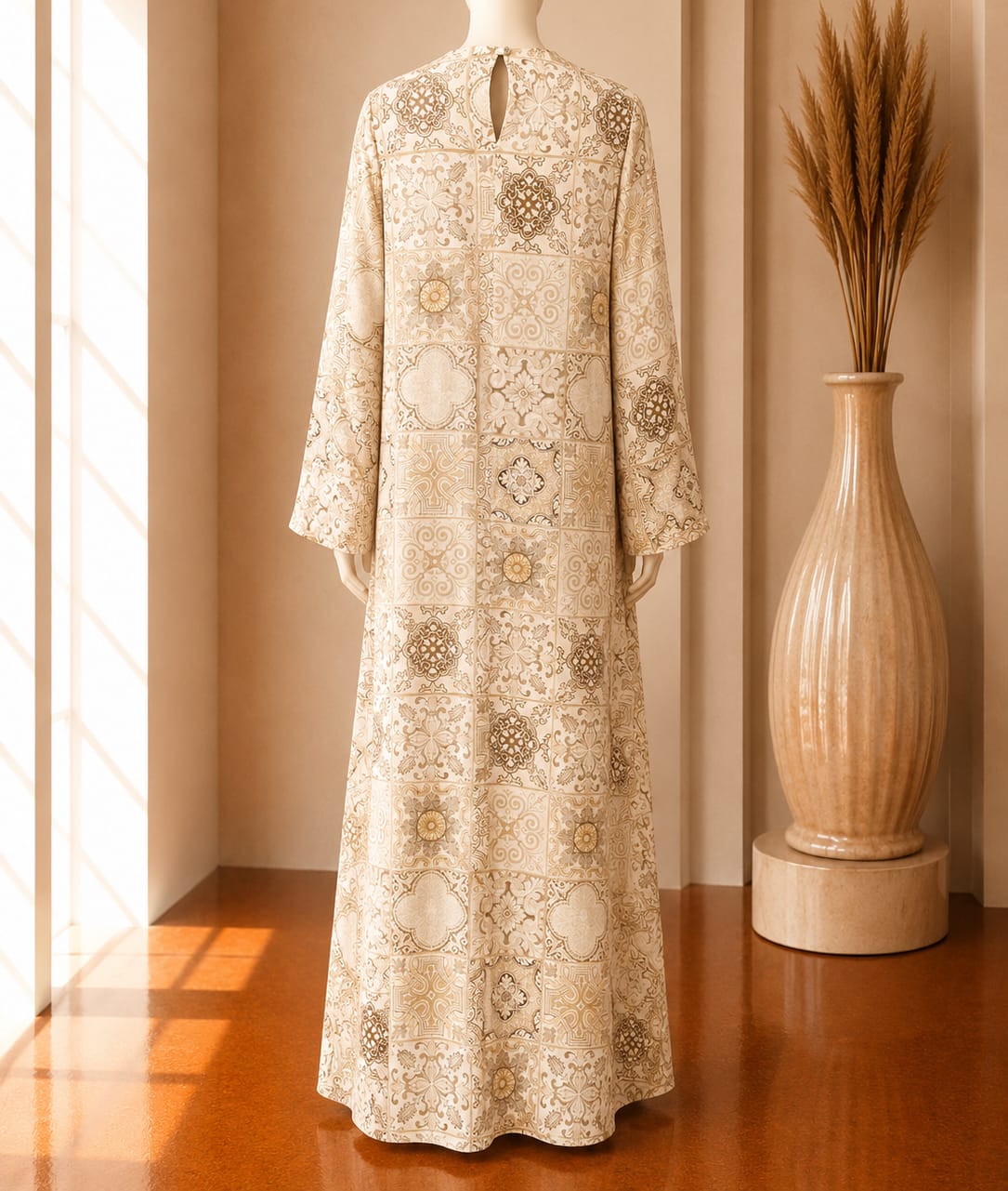 Ivory Heritage Mosaic Maxi Abaya