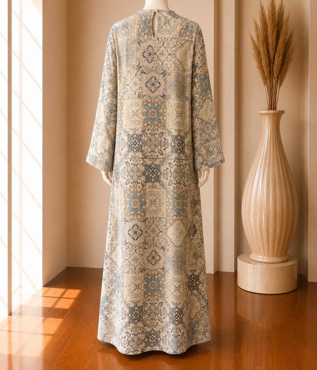 Powder Blue Heritage Maxi Abaya