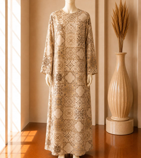 Mocha Heritage Maxi Abaya