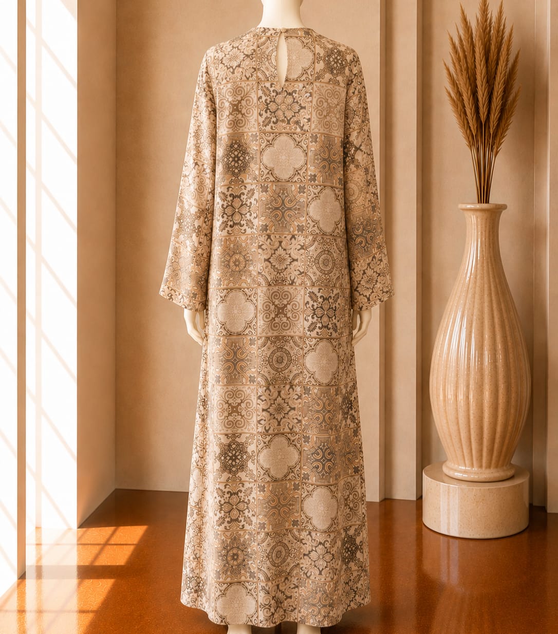 Mocha Heritage Maxi Abaya