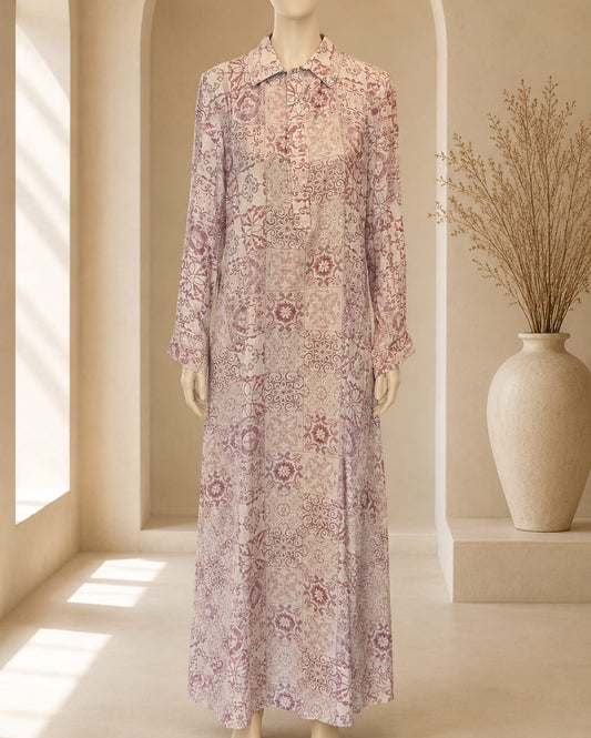 Dusty Rose Mosaic Maxi Dress