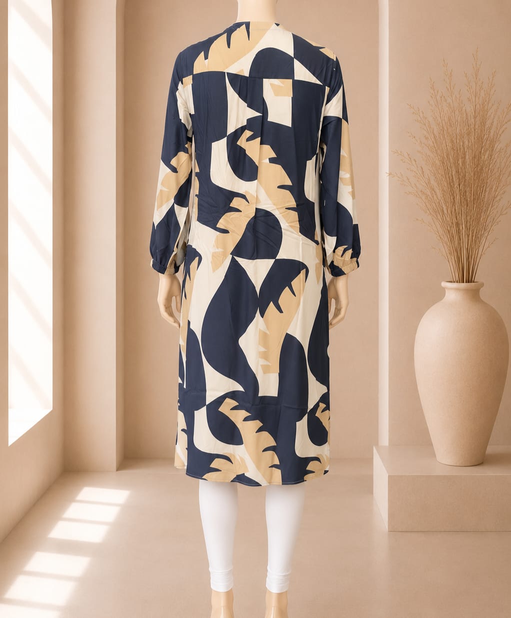 Midnight Botanical Zip Midi
