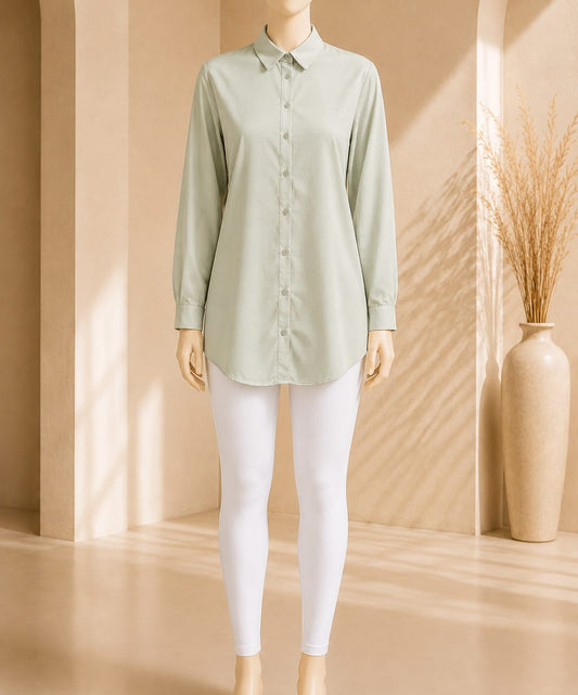 Celeste Classic Shirt – Sage Green