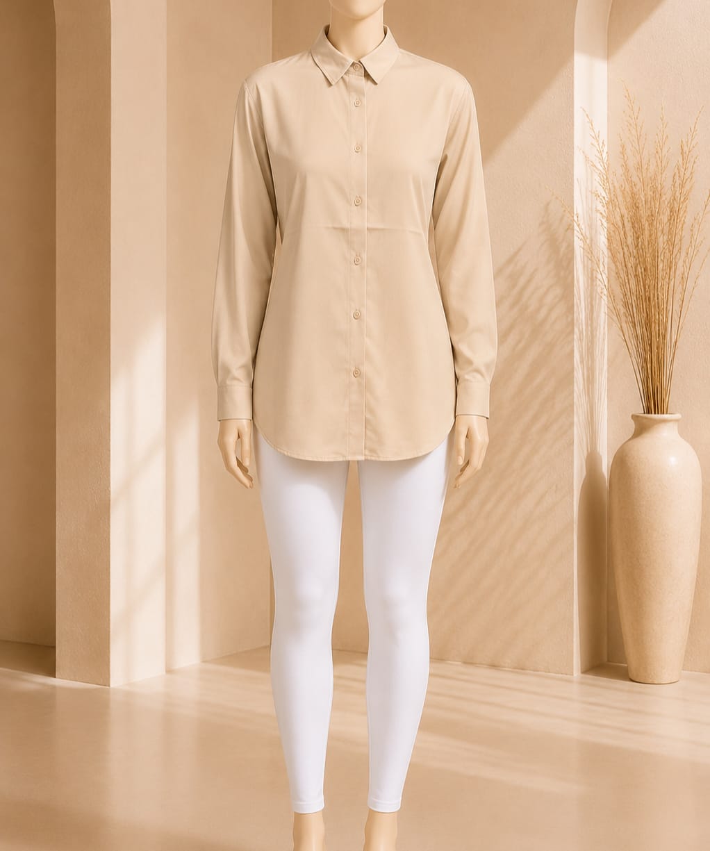Celeste Classic Shirt – Beige