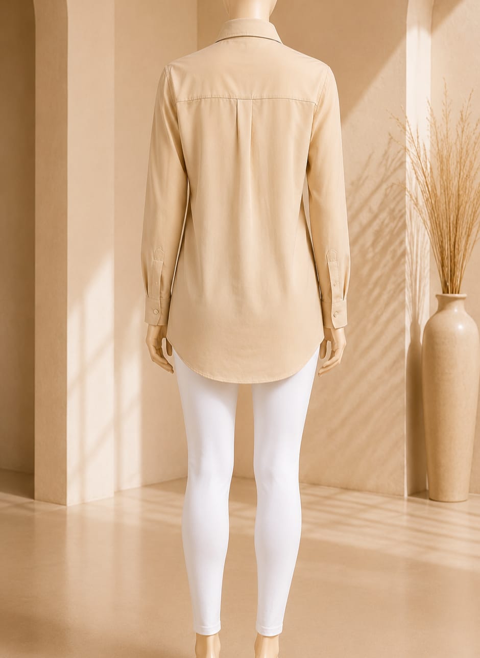 Celeste Classic Shirt – Beige
