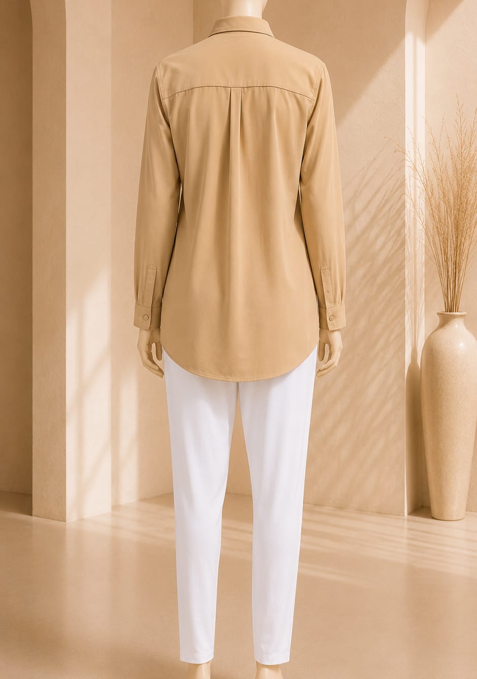 Celeste Classic Shirt – Sand Beige