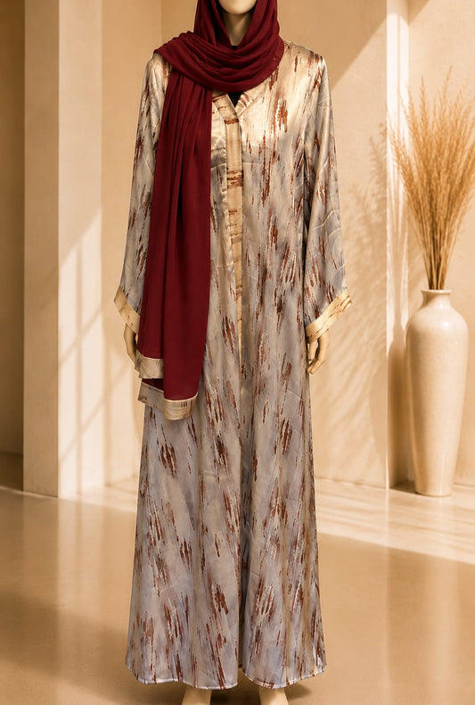 Crimson Mirage Abaya – Grey
