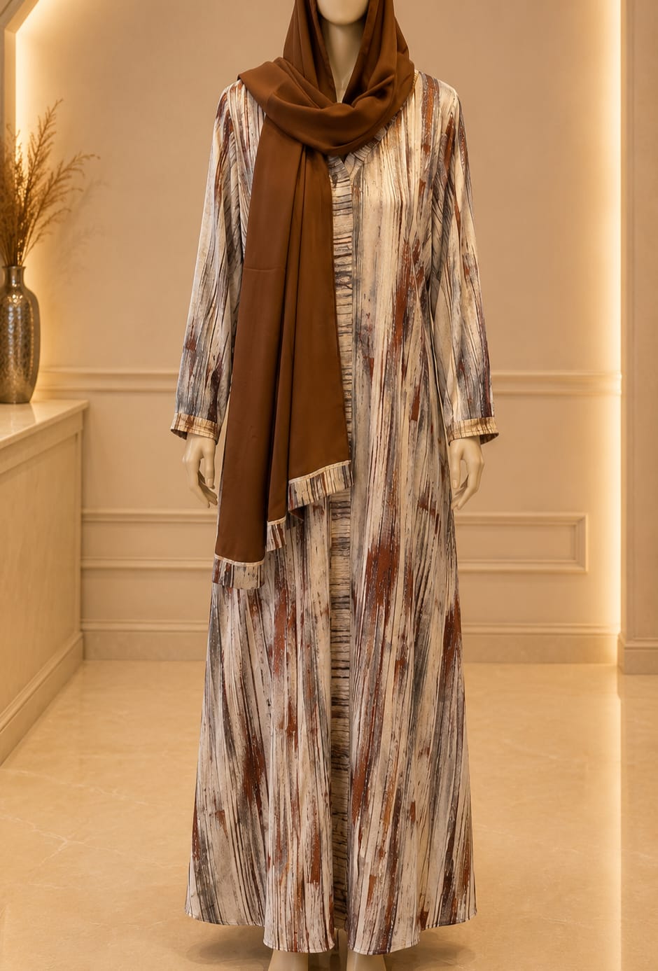 Vienna Whisper Abaya – Brown