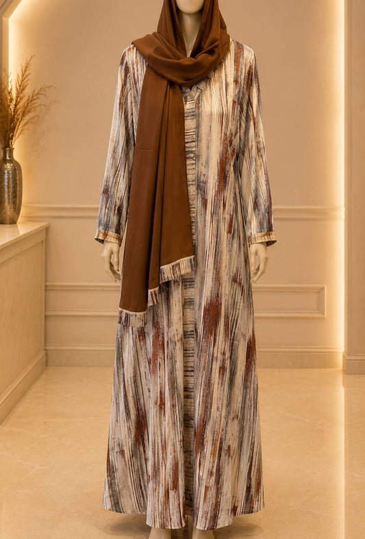 Vienna Whisper Abaya – Brown