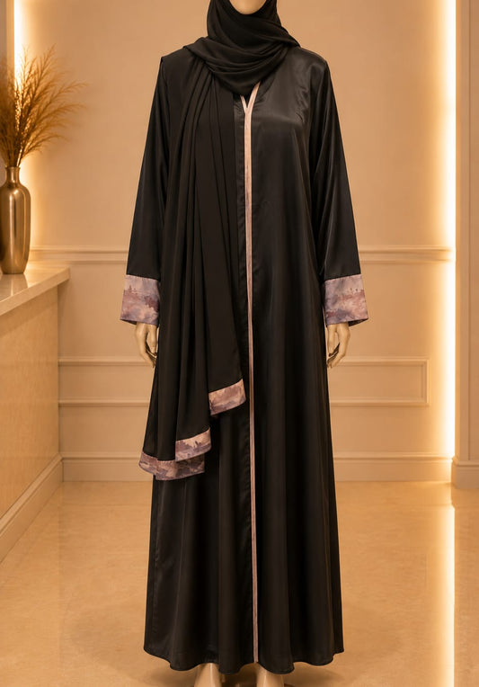 Midnight Luxe Abaya – Black