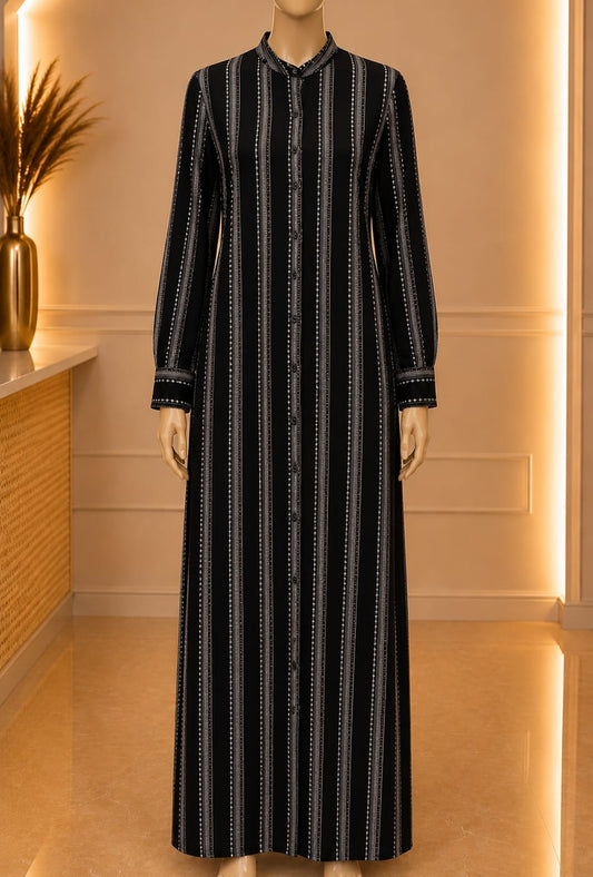 Noire Pinstripe Maxi – Black