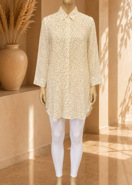 Étoile Dot Shirt Tunic – Ivory