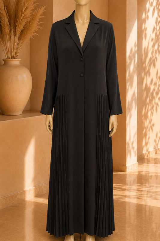 Celeste Pleated Abaya – Black
