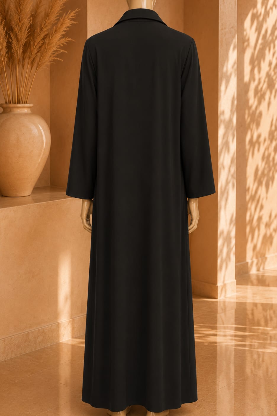Celeste Pleated Abaya – Black