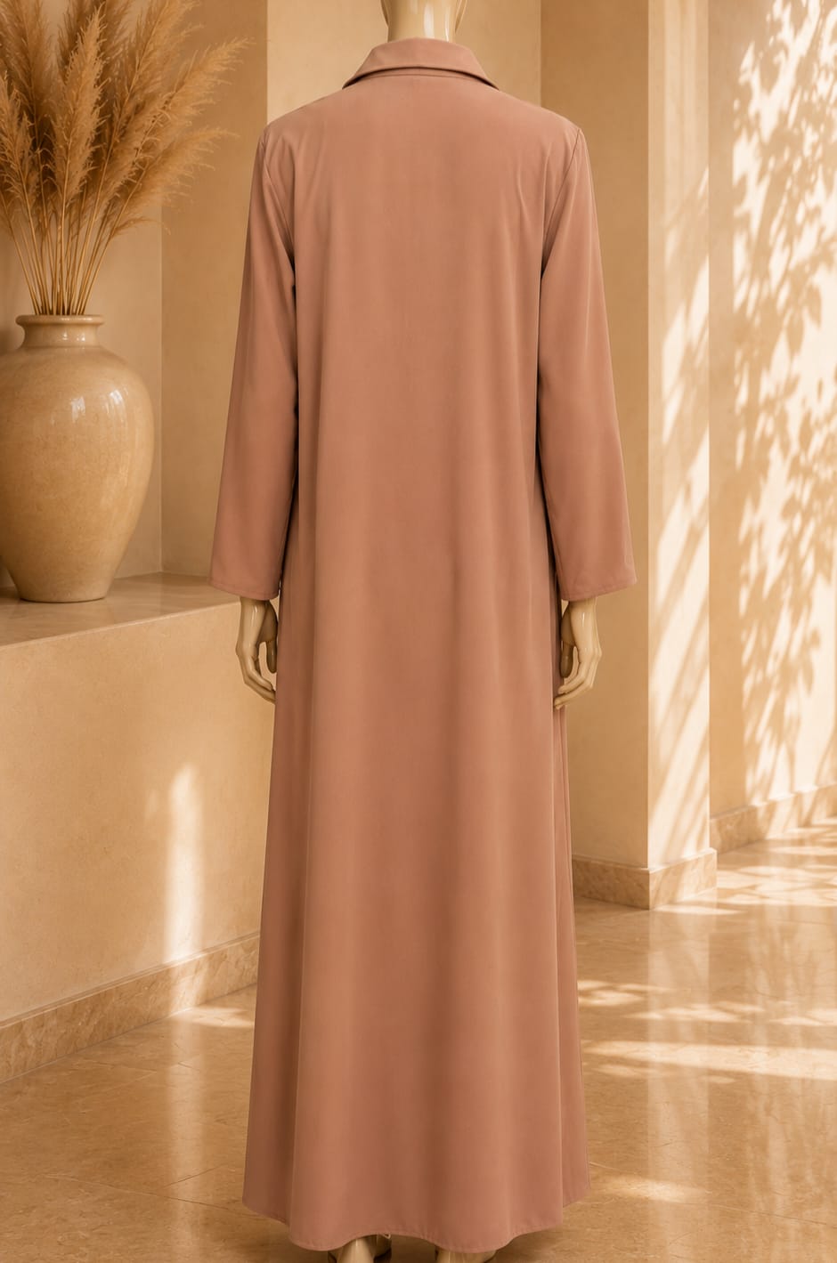 Celeste Pleated Abaya – Dusty Rose