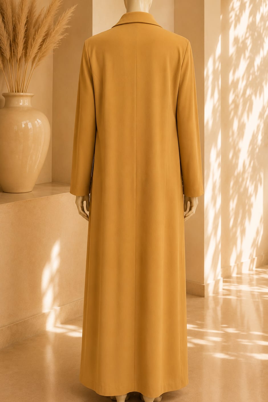 Monarch Tailored Abaya – Mustard Gold
