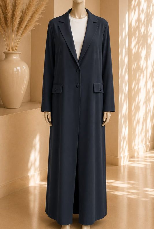 Monarch Tailored Abaya – Midnight Navy
