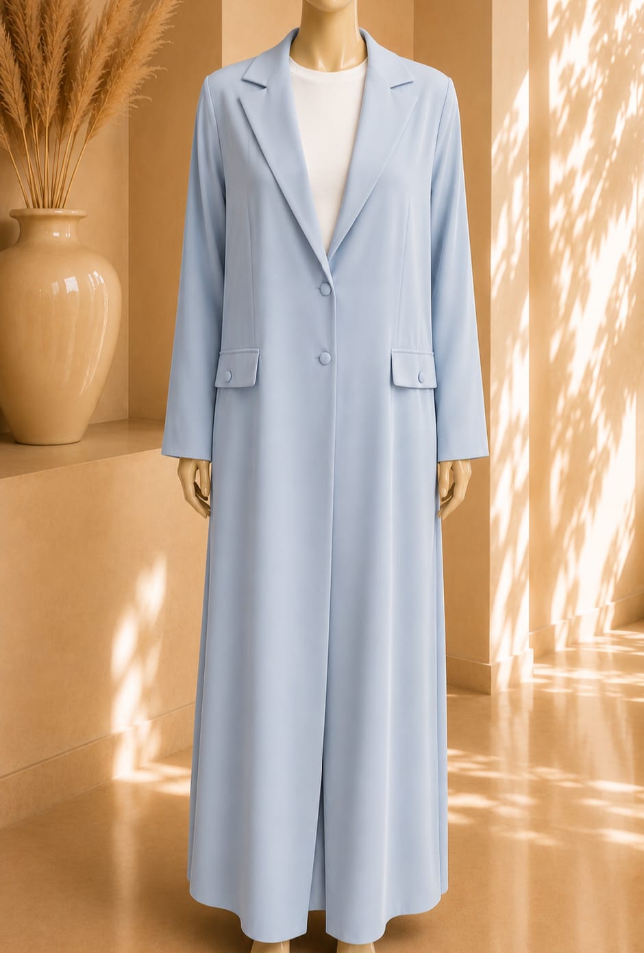 Monarch Tailored Abaya – Powder Blue