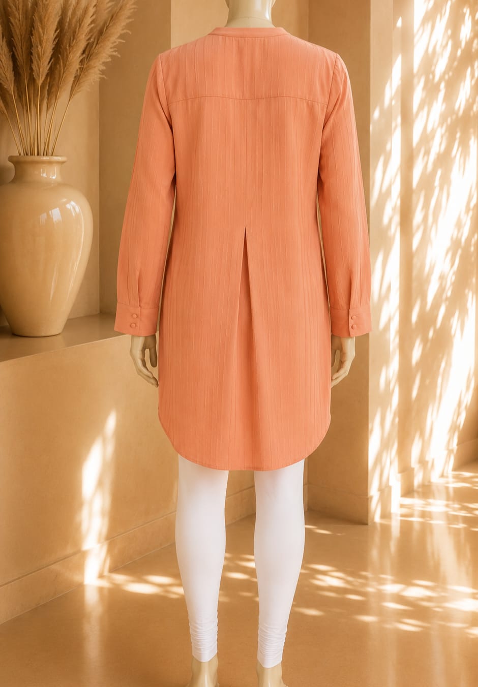 Luna Textured Tunic – Peach