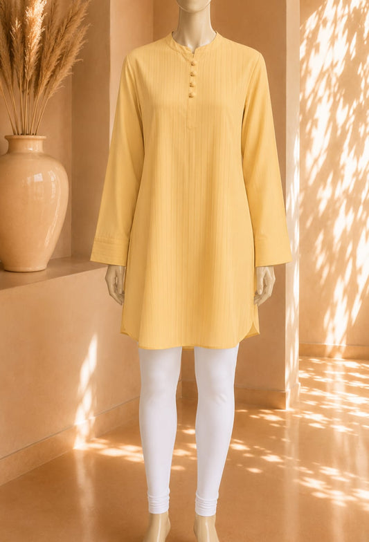 Luna Textured Tunic – Butter Yellow