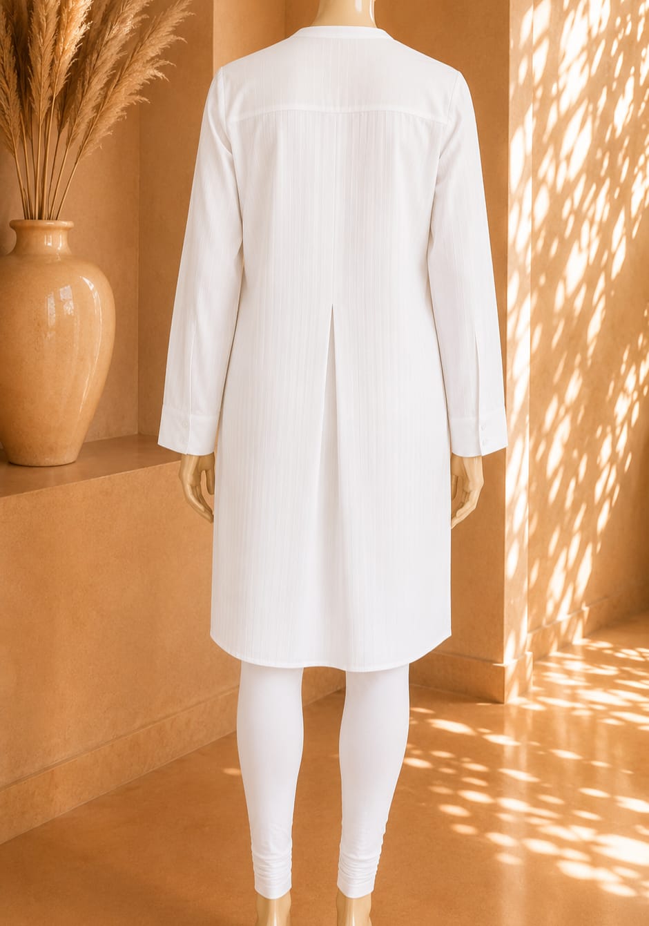 Luna Textured Tunic – White