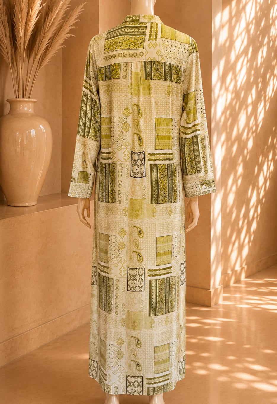 Zarina Mosaic Maxi – Olive Mist