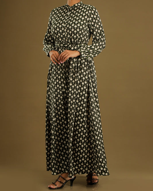 Polka Dot Maxi Dress _Green