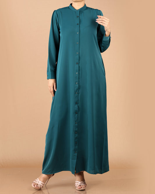 Classic Button-Down Maxi Dress