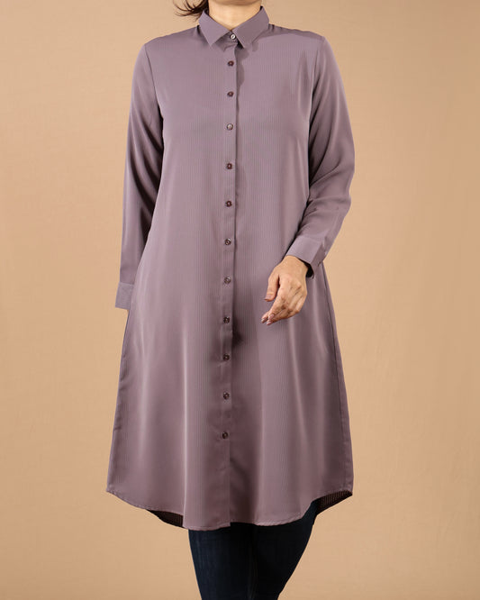 Purple Shirt Type Elegant Top